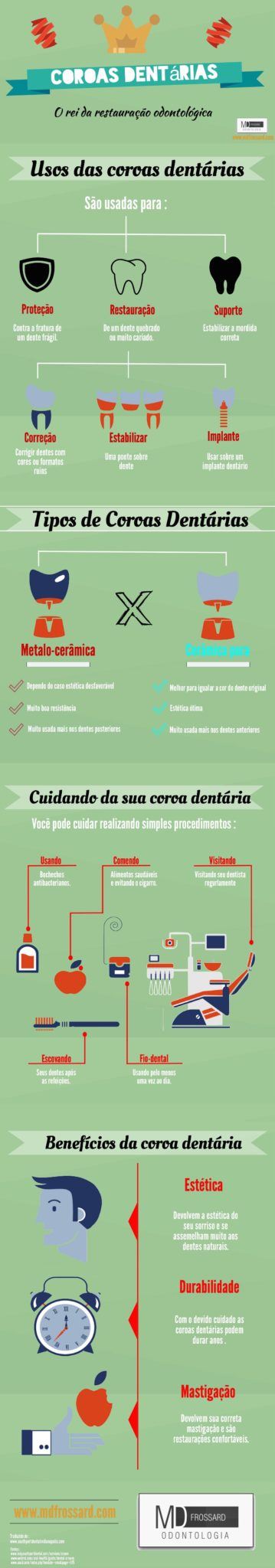 Coroa dentária Infográfico