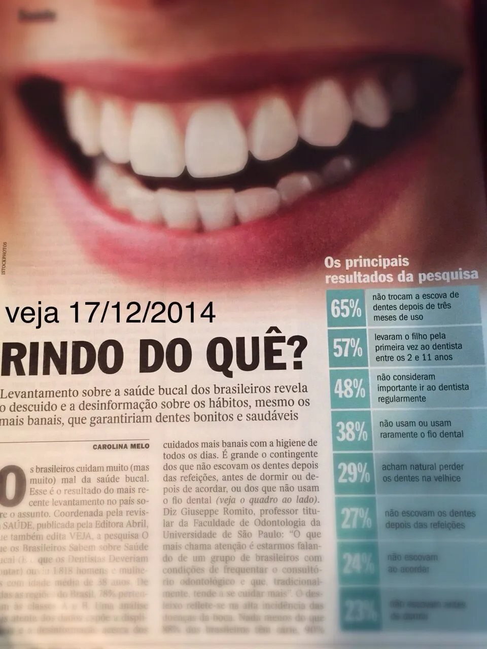 Revista Veja saúde bucal