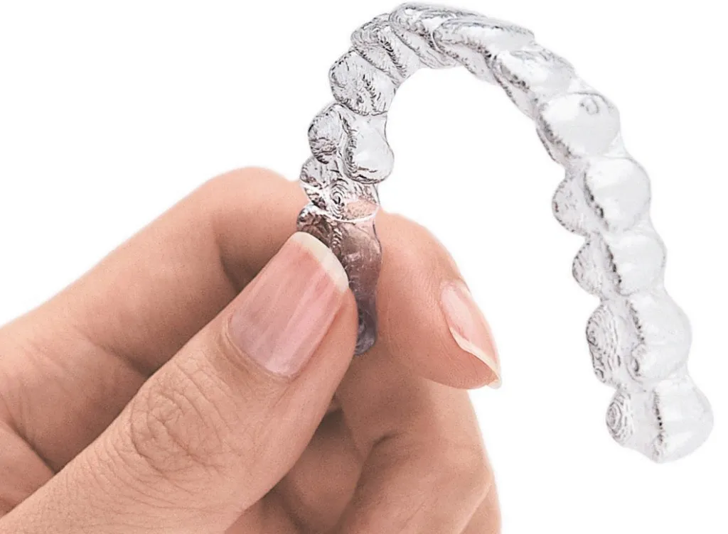 Aparelho Invisalign demonstrativo